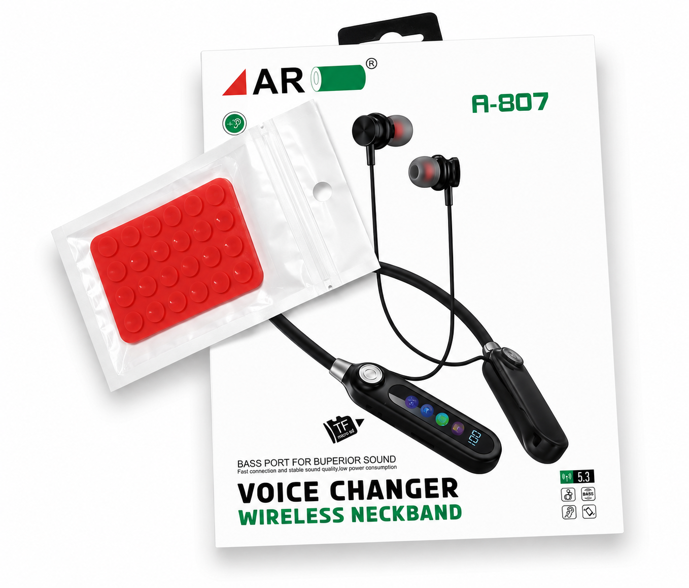 AR Wireless Neckband A-807 and a gift